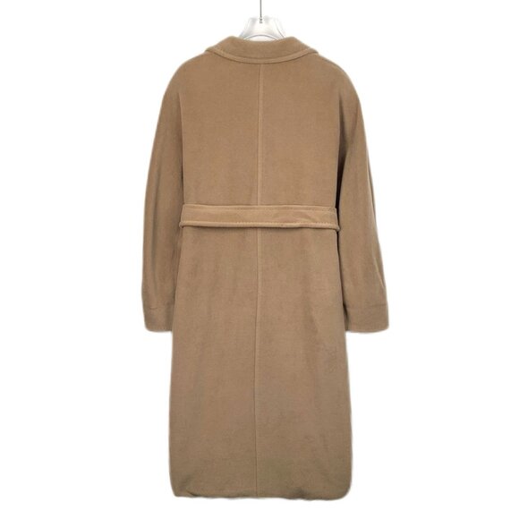 Maxmara 101801 Iconic Brown Wool Double-Breasted Belt Coat With Dust Bag 38 S - Picture 2 of 12